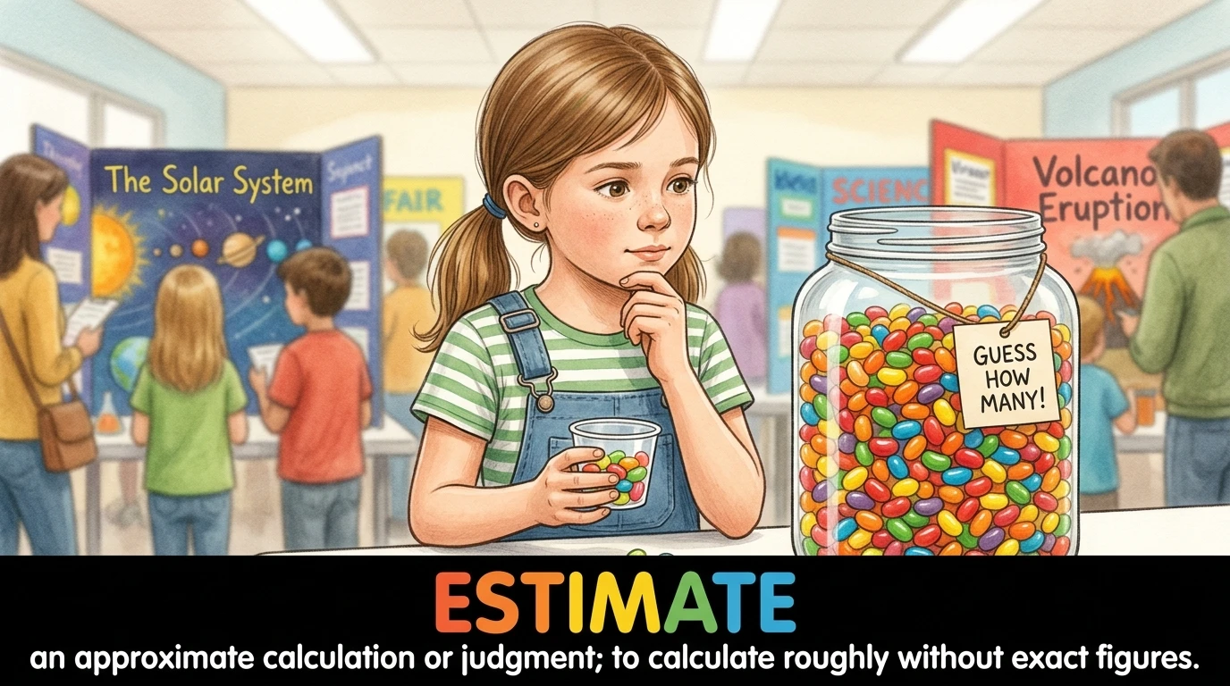 English Illustration for estimate